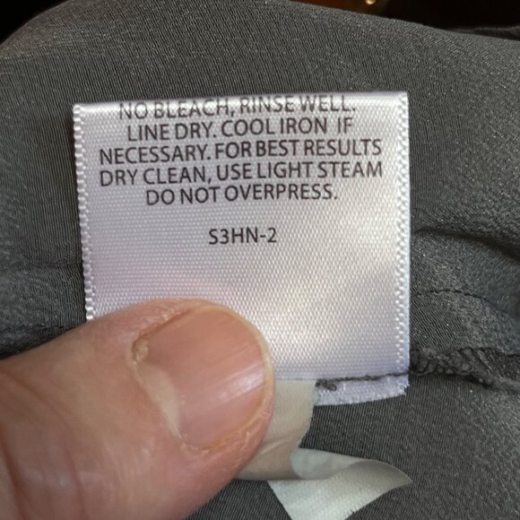 Eileen Fisher Gray Crepe High Low Button Up Dress Tunic 100% Silk Quiet Luxury L - Picture 9 of 9